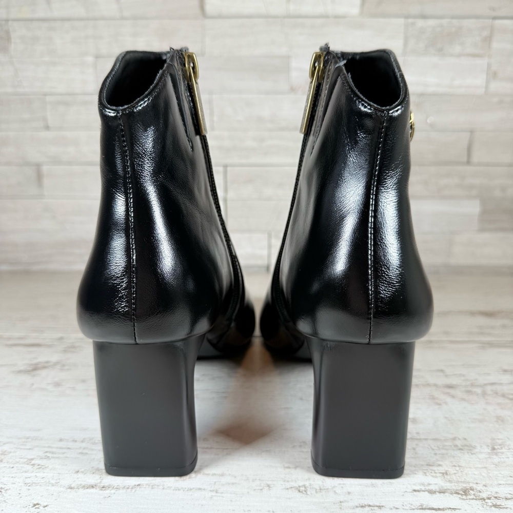 Kurt Geiger London Black Chelsea Square Toe Eagle Head Leather Boots 36.5 -6.5US - Picture 8 of 15